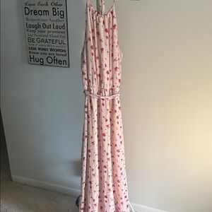 Floral Pink Maxi Dress